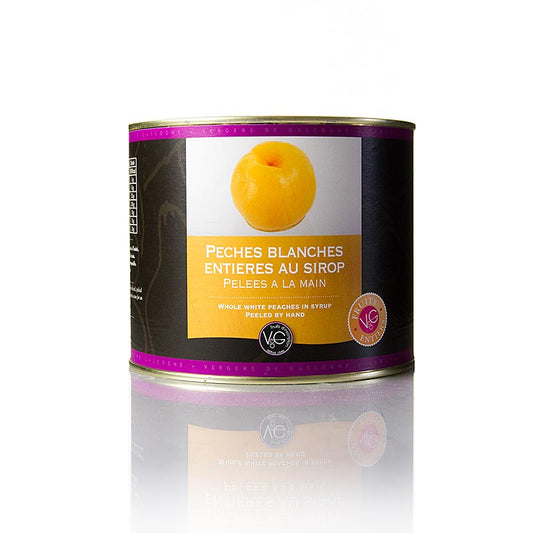 Pêches blanches françaises entières des Vergers Gascogne, 2,125 kg - fruits de qualité supérieure