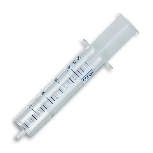 Seringue en plastique jetable de 20 ml pour portionner les liquides ou servir les desserts