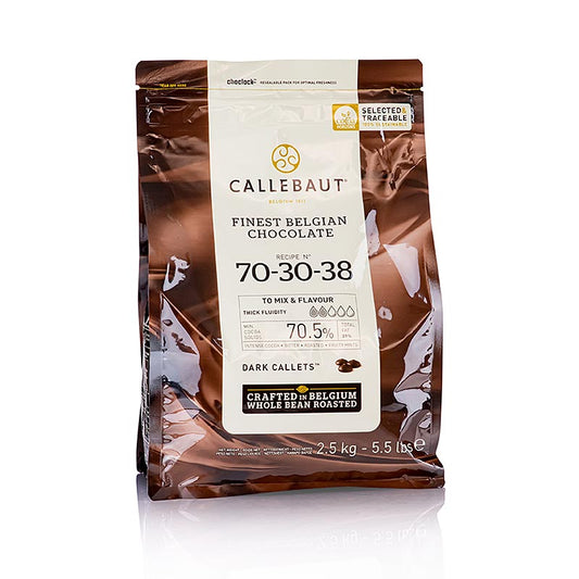 Chocolat noir, 70/30, Callets, 70% de cacao, 2,5 kg