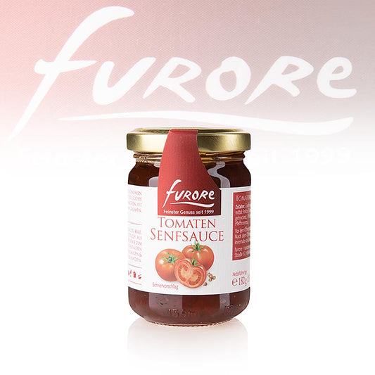 Furore - Sauce tomate à la moutarde, 130 ml : sauce polyvalente pour tremper, assaisonner et affiner la viande, le poisson, les sauces, les marinades, le fromage frais et les antipasti
