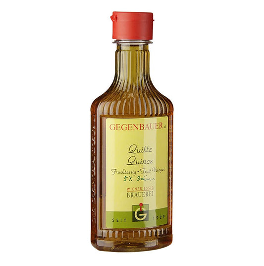 Vinaigre de fruit de coing, 5% d'acidité, 250 ml - Vinaigre de coing naturel à partir de fruits mûrs sans additifs et sans dilution avec de l'eau, produit par Gegenbauer en troisième génération
