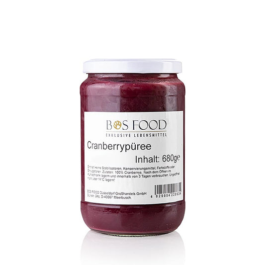 Pulpe de cranberry finement passée, idéale pour affiner les sauces et les pâtisseries