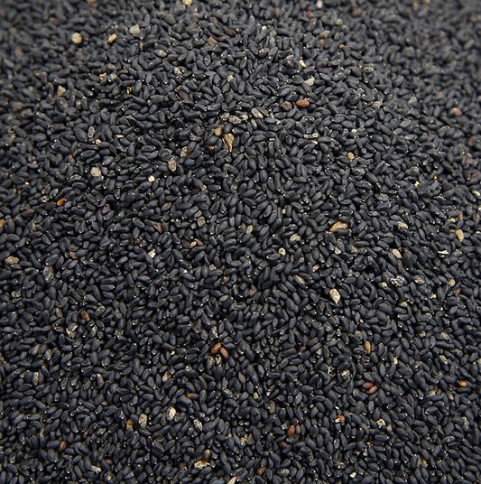 Graines de basilic, 100 g - utilisées dans la cuisine asiatique comme épaississant pour les boissons et les desserts, également dans la cuisine d'avant-garde comme support de goût et de décoration