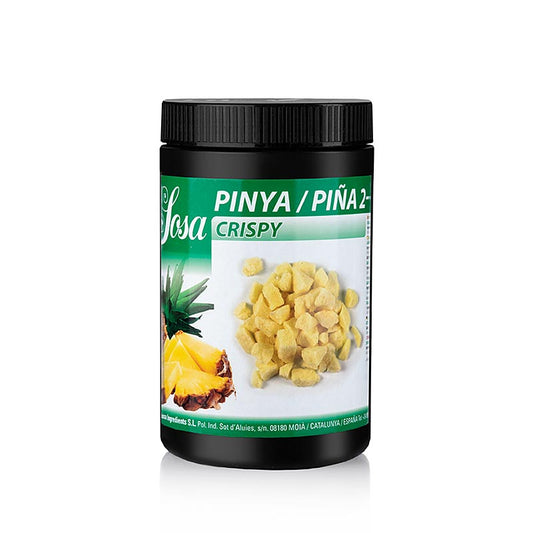 Morceaux d'ananas lyophilisés de Sosa Crispy, connu pour ses aides à la pâtisserie de qualité en Espagne