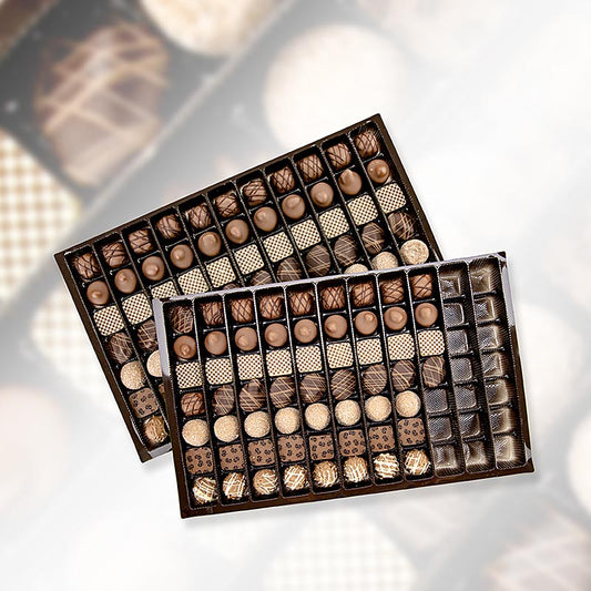 Chocolats - mélange, sans alcool, 7 sortes, Peters, 1,8 kg, env.147 pièces