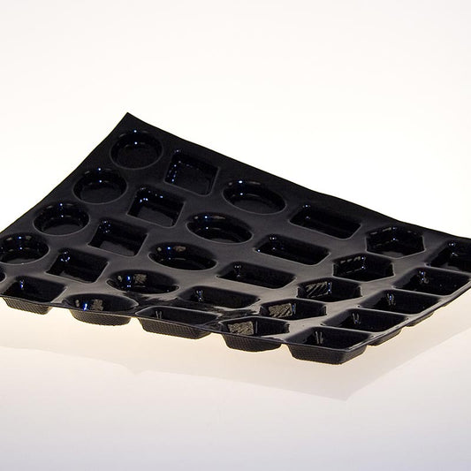 Tapis Flexipan 40x30cm, 30 multi-moules, 6 différents, 12mm de profondeur, No2064, 1 pc - Moule à pâtisserie de haute qualité et durable en fibre de verre et tissu de silicone, adapté aux recettes sucrées et salées, résistant à des températures de -40 °C à +280°C