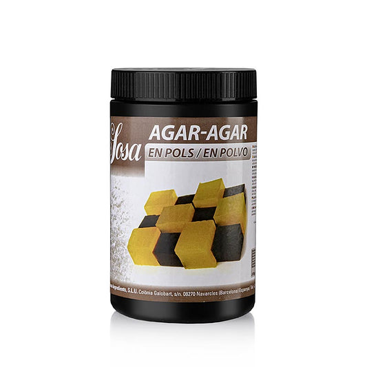 Agar Agar, E 406, 500 g - Gélifiant végétal à base d'algues pour la fabrication de gelées peu élastiques, soluble dans les liquides contenant au moins 80% d'eau, avec gélification à partir de 60°C et réchauffable
