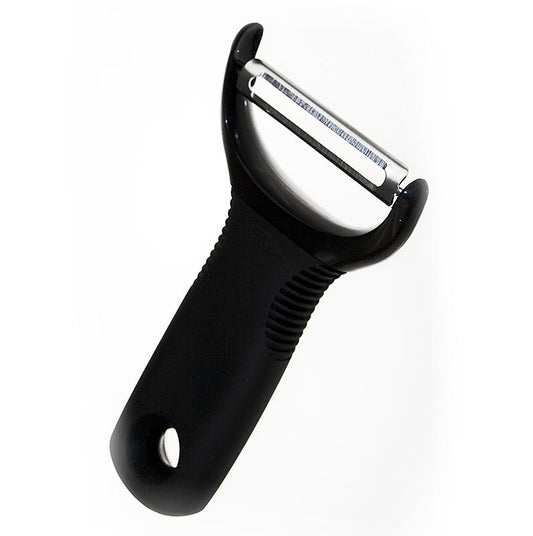 OXO - Éplucheur de pommes de terre, modèle Y avec poignée large, 1 pc - Éplucheur de pommes de terre confortable et de haute qualité avec poignée centrale de OXO, une entreprise spécialisée dans le design orienté vers l'utilisateur et les produits ménagers innovants.