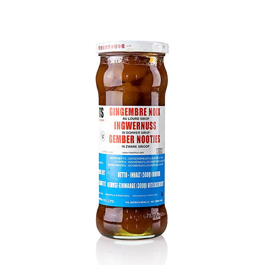 Noix de gingembre confites au sirop de Mee Chun, 500 g - délicatesse parfaite pour les amateurs de cuisine asiatique et les cuisiniers amateurs, combinaison irrésistible de piquant et de douceur, expérience gustative authentique