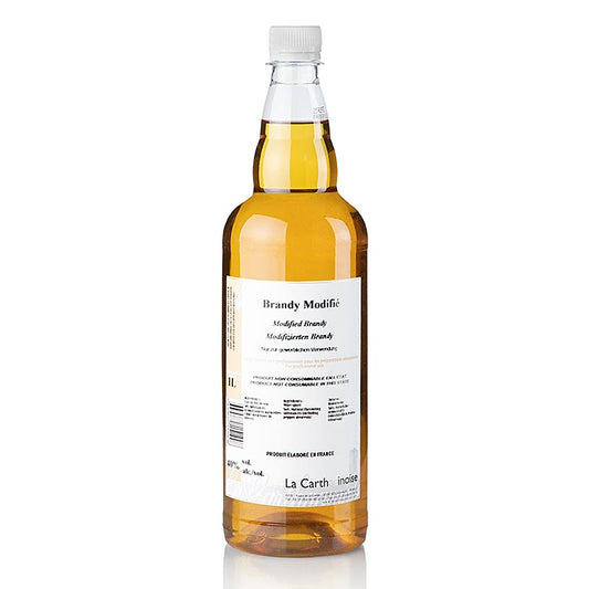 Brandy - modifié avec sel & poivre, 40% vol, La Carthaginoise, 1 l : Une bouteille de brandy au goût modifié d'un volume de 1 litre.