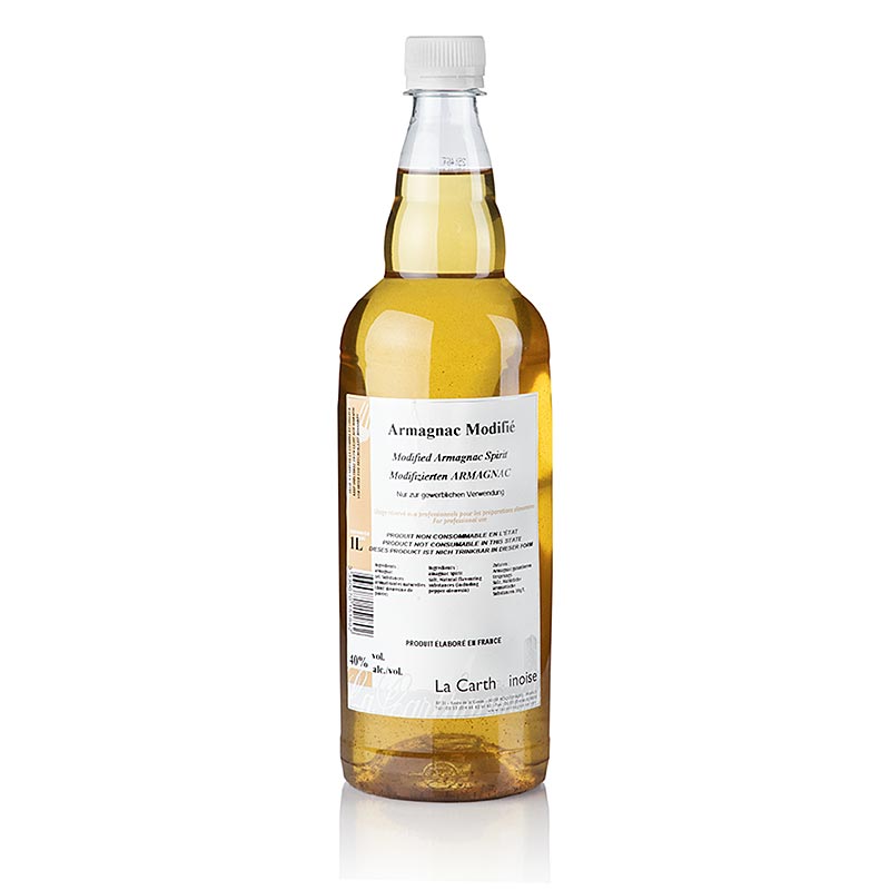 Bouteille d'Armagnac - modifié avec sel & poivre, 40% vol, La Carthaginoise, 1 l, eau-de-vie française de haute qualité