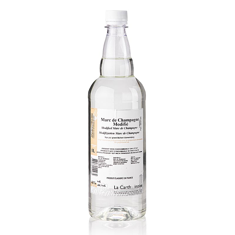 Bouteille de Marc de Champagne La Carthaginoise avec sel & poivre, 40% vol, 1 l, affiné avec des épices fines