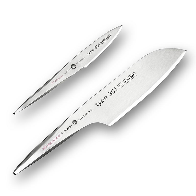 Chroma type 301 P-29 Ensemble de couteaux (P-2 couteau à légumes & P-9 couteau à éplucher), 2 pcs - Ensemble de 2 pièces de haute qualité comprenant un couteau à légumes et un couteau à éplucher