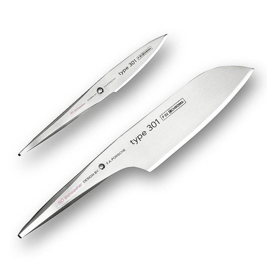Chroma type 301 P-29 Ensemble de couteaux (P-2 couteau à légumes & P-9 couteau à éplucher), 2 pcs - Ensemble de 2 pièces de haute qualité comprenant un couteau à légumes et un couteau à éplucher