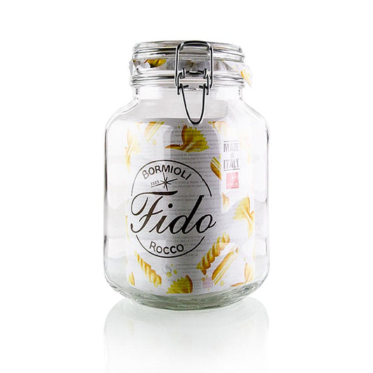 Pot à conserves Bocal Fido, 2 litres, carré, avec fermeture à clapet, durable et hygiénique fabriqué par Luminarc