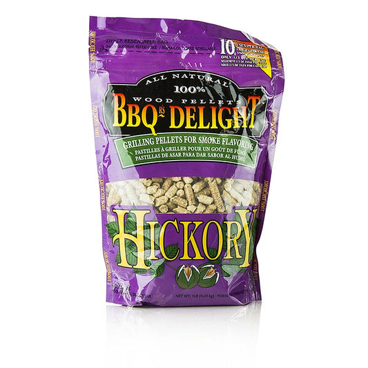 Granulés de fumage 100% bois d'hickory, idéal pour fumer et griller la viande, le poisson et les légumes, 450 g