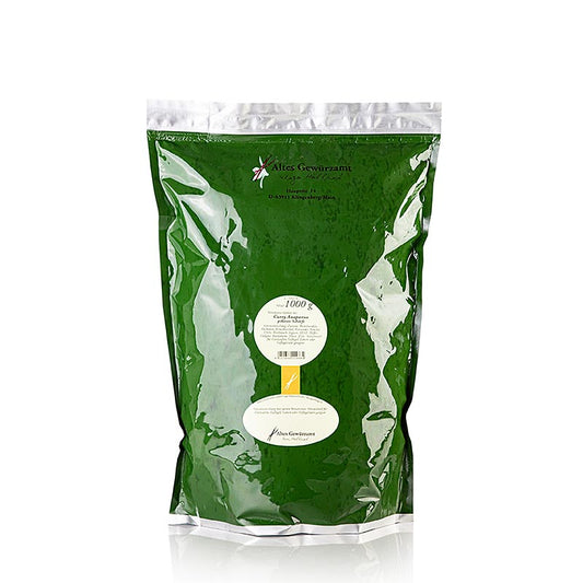 Paquet de 1kg de poudre de curry Anapurna de l'ancien office des épices, moyennement épicé, idéal pour les currys indiens traditionnels, polyvalent pour les cuisiniers amateurs et professionnels, donne de la profondeur et de la complexité à vos plats, connu pour sa qualité exceptionnelle