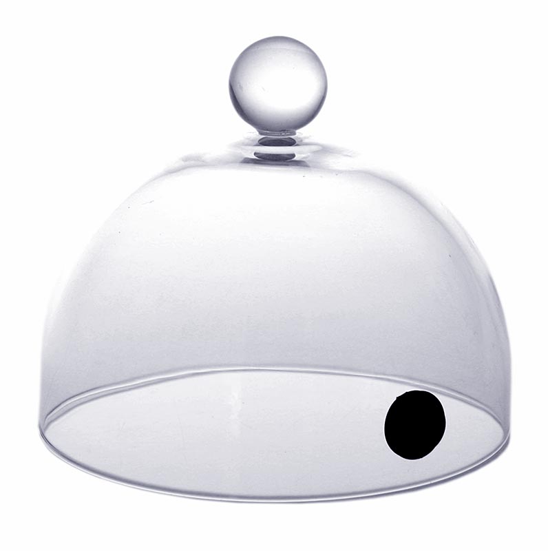 Cloche à fumer en verre Rubi avec valve, Ø 13cm, pour Super Aladin-Profi, 1 pc - Photo produit de la cloche à fumer en verre Aladin Rubi avec valve, diamètre 13 cm, hauteur 8,5 cm, pour Super Aladin Profi, qualité 100 % chef