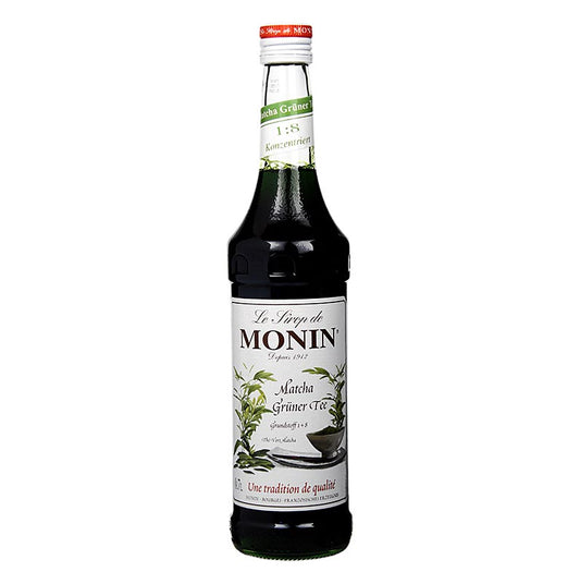Monin Sirop de thé vert Matcha, 700 ml - Sirop premium de feuilles de thé vert finement moulues pour un délicieux goût de Matcha et une belle couleur verte dans les boissons Idéal pour les Matcha Lattes, Smoothies, Frappes et Cocktails à la maison ou dans la gastronomie