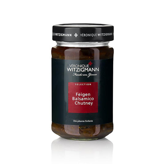 Chutney de figues au vinaigre balsamique - Chutney épicé au vinaigre balsamique, parfait pour accompagner un plateau de fromages ou un filet de bœuf rôti Cuisiné à la main par Véronique Witzigmann avec des herbes et des épices de choix
