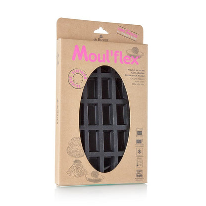 deBUYER Moule à pâtisserie Moul'flex, 25 mini-finis, 49x26mm, 11mm de haut, 17,5x30cm, 1 pc