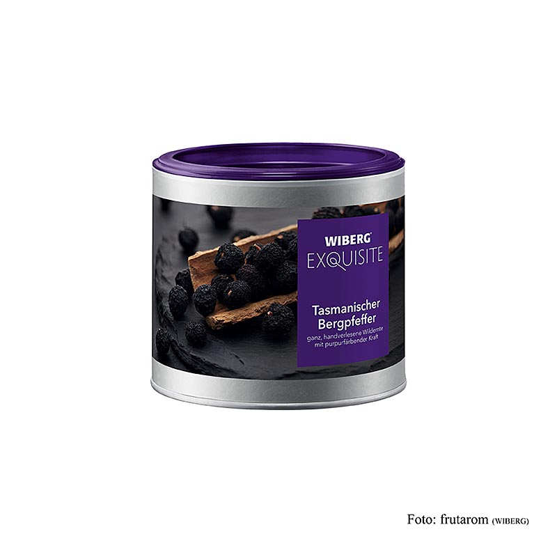 Wiberg Poivre des montagnes de Tasmanie, entier, 200 g - Épice exquise à l'arôme épicé et fruité, au goût piquant et poivré et à la fine note de champignon des arbres, idéale pour les plats de viande, de gibier et de légumes