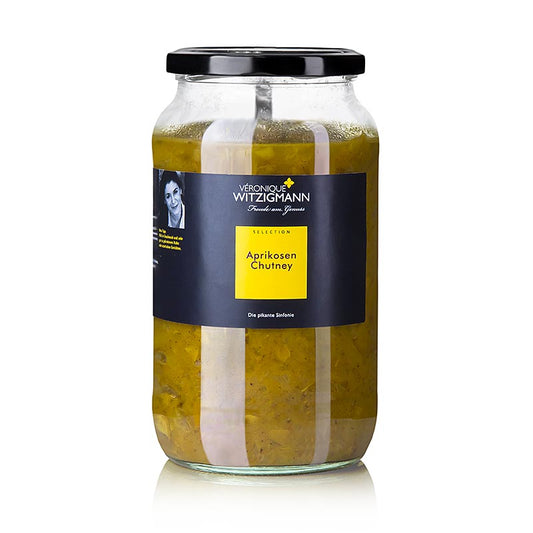 Chutney d'abricots de Véronique Witzigmann, parfait pour le poulet rôti et les spécialités asiatiques comme les rouleaux de printemps Fabriqué à partir d'herbes et d'épices sélectionnées et cuit exclusivement à la main pour garantir la qualité et l'amour du produit