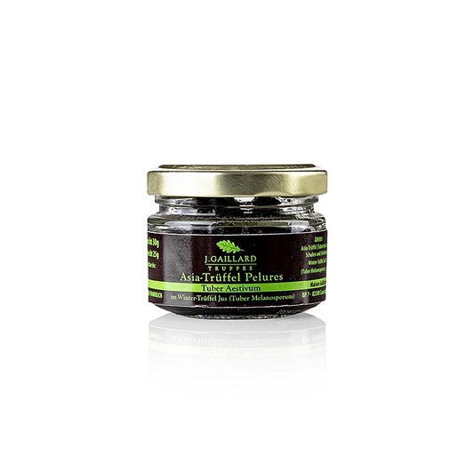 Asia Truffes Pelures, Coquilles/disques de truffes, dans un jus de truffes d'hiver, Gaillard, 30 g