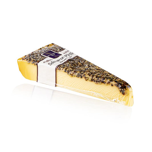 Fromage Affine Wijngaard au poivre noir, 150 g - fabriqué de manière traditionnelle et affiné pendant 4 mois dans des caves spéciales pour un goût plein et crémeux