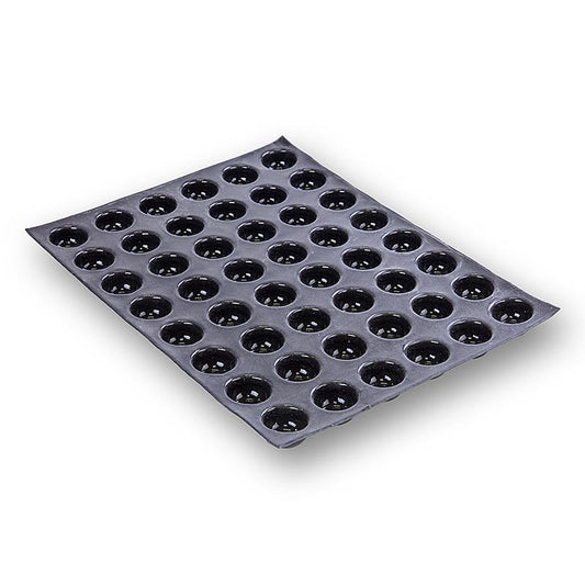 Tapis Flexipan 40x30cm, 48 demi-sphères, ø 36mm, No2416 (Pomponnettes), 1 pc - Tapis en silicone pour faire des petites pomponnettes rondes, idéal pour les cuisiniers amateurs créatifs et les professionnels de la gastronomie, facile à nettoyer et à utiliser