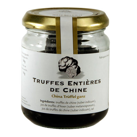 Truffes asiatiques entières au jus de truffes d'hiver Gaillard, idéales pour les terrines et les sauces