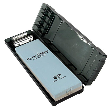Mino Sharp pierre à aiguiser (eau) pierre combinée 220/1000, avec support plastique, No. 471, 1 pc