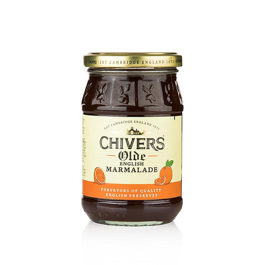 Confiture d'oranges de Chivers, 340g, avec zeste d'orange grossièrement coupé, foncé & âpre