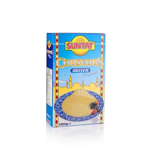 Cous-cous, paquet de 1 kg, précuit à base de semoule de blé dur, convient pour les salades et les desserts