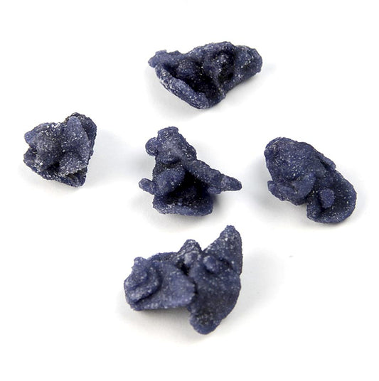 Pétales de violettes confits, d'environ 2 cm, de couleur bleu-violet, comestibles, pour décorer les gâteaux, les puddings et les crèmes glacées.