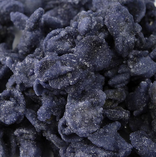 Véritable pétales de violette, bleu-violet, confits, env. 2cm, comestibles, Candiflor, 1 kg