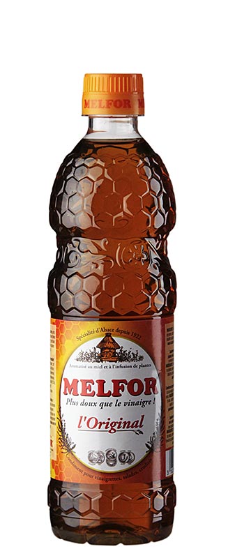 Condiment au vinaigre, au miel et aux herbes, 3,8% d'acidité, Melfor, 500 ml
