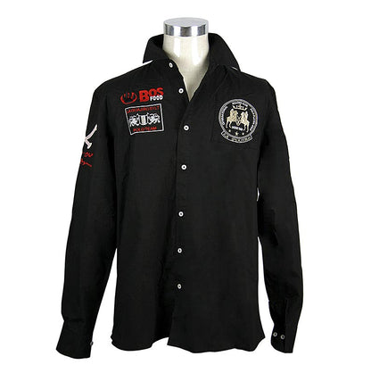 EDITION BOS FOOD Polo La Guajiro, manches longues, noir/rouge, hommes Gr. 5XL, large, 1 pc