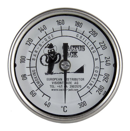 Accessoires - Thermomètre, avec filetage, en acier inoxydable, pour tous les modèles de fumoirs, 1 pièce
