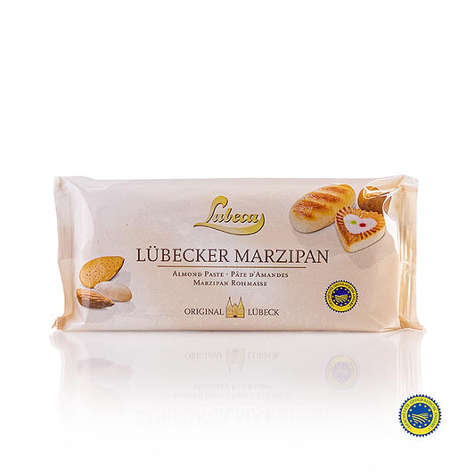 Massepain brut IGP, MO MM, 52% amandes méditerranéennes, Lubeca, 200 g