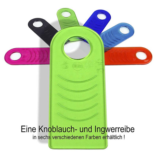 Rub it, Râpe à ail et gingembre, plastique de différentes couleurs, 1 pc - ustensile pratique pour râper l'ail, le gingembre, les pommes et les carottes, doux et facile à nettoyer