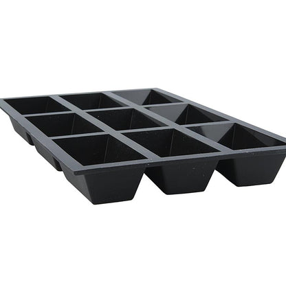 Moule à pâtisserie deBUYER Moul'flex, 9 moules à cake rectangulaires, 3 x 8 cm, hauteur 3 cm, 17,5 x 30 cm, 1 pièce | Non alimentaire / Quincaillerie / Accessoires pour barbecue | thungourmet