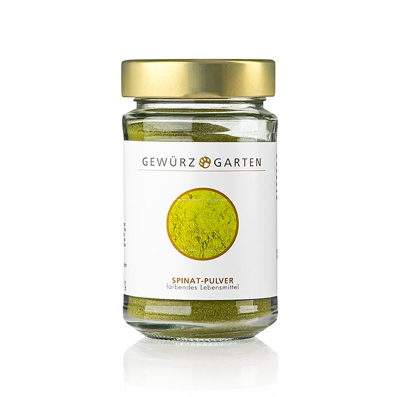 Image d'un produit Jardin d'épices Poudre d'épinards, 80 g, qui peut être utilisée comme colorant naturel pour les pâtes faites maison et les pâtes pour la pâtisserie.