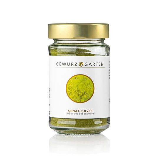 Image d'un produit Jardin d'épices Poudre d'épinards, 80 g, qui peut être utilisée comme colorant naturel pour les pâtes faites maison et les pâtes pour la pâtisserie.