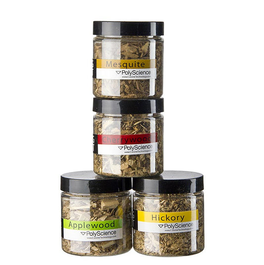 Assortiment de copeaux de bois pour les pipes à fumer : Pomme, hickory, cerise, mesquite, 128 g, 4 pcs pour affiner les aliments