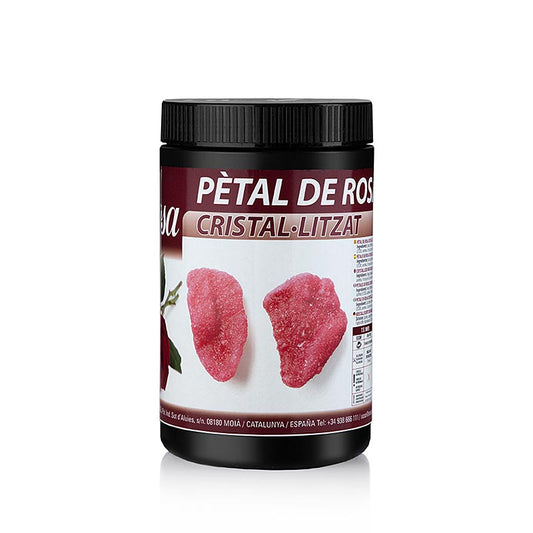 Pétales de rose cristallisés de Sosa Ingredients SL, l'un des principaux fabricants d'ingrédients haut de gamme pour la restauration et la pâtisserie en Espagne, connu pour ses biscuits artisanaux, ses articles de Noël traditionnels catalans, ses ingrédients pour crèmes glacées, ses noix, ses fruits lyophilisés, ses texturants, ses extraits naturels de plantes et bien plus encore Exporté dans plus de 80 pays, toujours soucieux d'élargir et d'améliorer ses lignes de produits