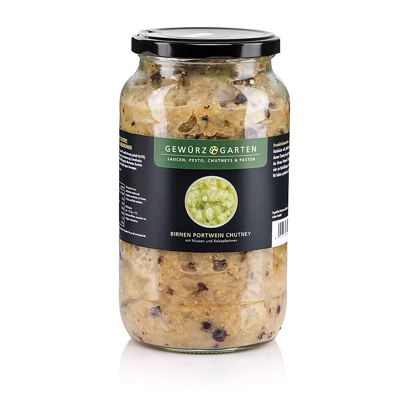 Chutney de Porto aux poires, noix, gingembre et fèves de cacao, 900 ml - Création délicieuse et exceptionnelle pour les rôtis froids et la soupe de pommes de terre