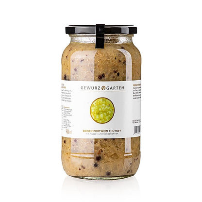 Chutney Gewürzgarten au porto, avec des noix, du gingembre et des fèves de cacao, 900 ml | Sauces, soupes, fonds | thungourmet