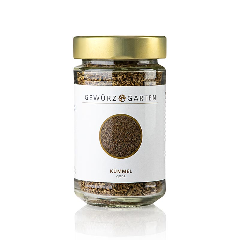 Gewürzgarten Kümmel, ganz, 110 g - Cumin à l'odeur aromatique et légèrement piquante, parfait pour assaisonner les currys, la viande, la choucroute et les pâtisseries
