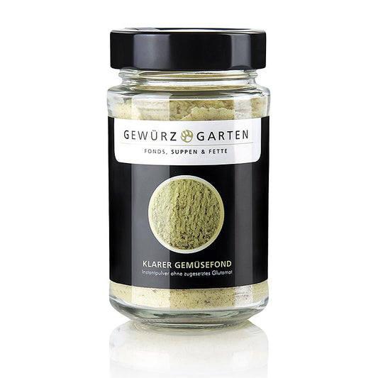 Gewürzgarten Fond de légumes clair, poudre instantanée, sans glutamate ajouté, 170 g - idéal pour les sauces claires, les soupes, les plats de légumes et de pommes de terre, sans gluten